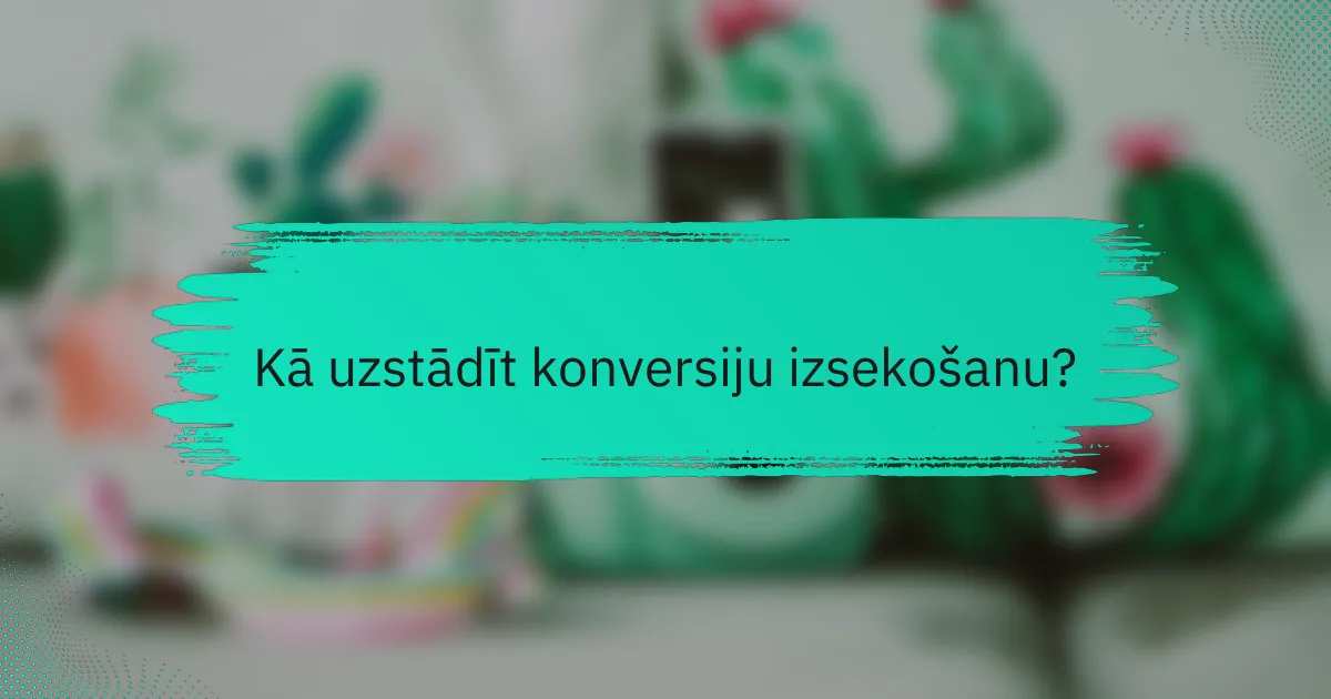 Kā uzstādīt konversiju izsekošanu?