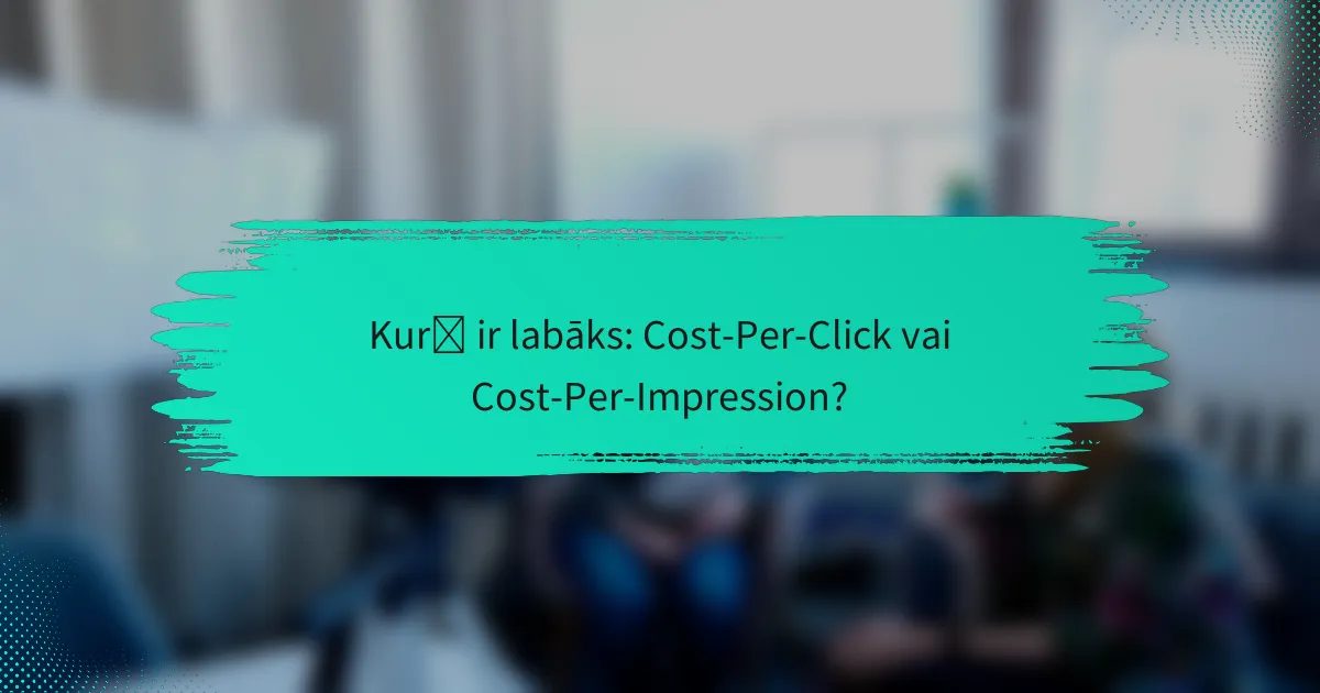 Kurš ir labāks: Cost-Per-Click vai Cost-Per-Impression?