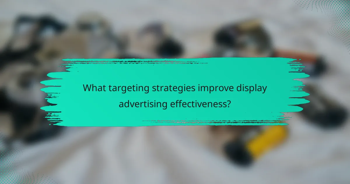 What targeting strategies improve display advertising effectiveness?
